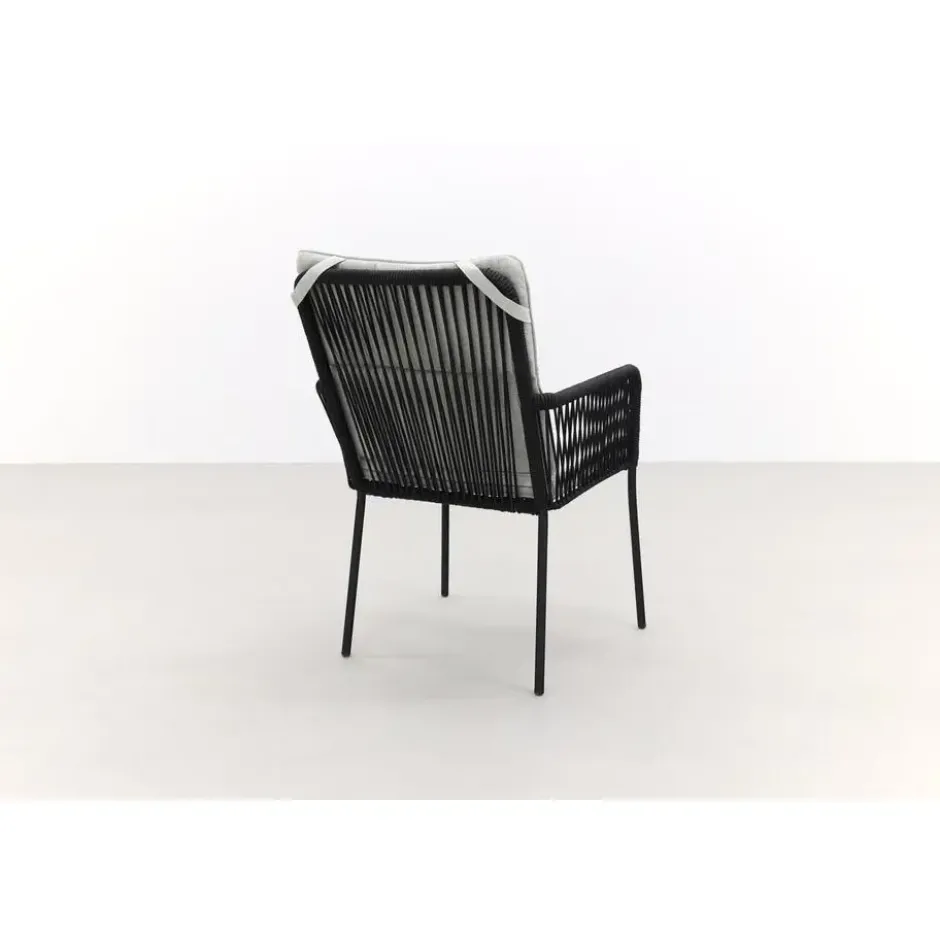 Teresa dining rope tuinstoel - Black