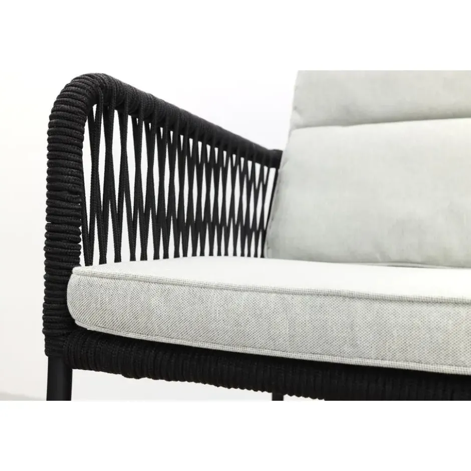 Teresa dining rope tuinstoel - Black