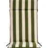 Terrasstoelkussen Brest Streep - beige/groen - 120x50x8 cm