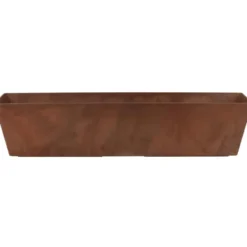 Ter Steege Plantenbak - gerecycled kunststof - bruin - 74 x 17 cm
