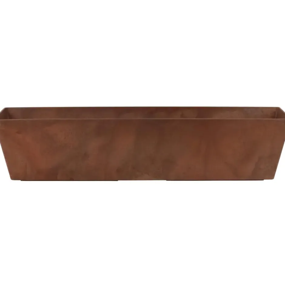 Ter Steege Plantenbak - gerecycled kunststof - bruin - 74 x 17 cm