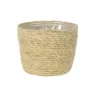 Ter Steege Plantenmand - zeegras - rotan - beige - 15 x 12 cm