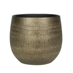 Ter Steege Plantenpot - modern design - goud - 20 x 22 cm