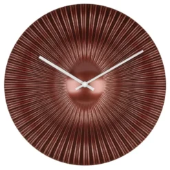 TFA radio gestuurde wandklok - kunststof - koper - Dia 18 cm