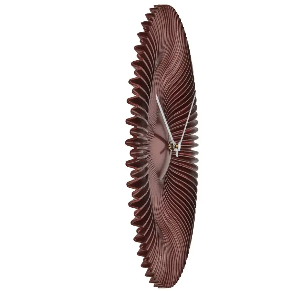 TFA radio gestuurde wandklok - kunststof - koper - Dia 18 cm