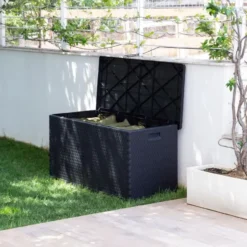 Toomax Rattan opbergbox - 420L - antraciet