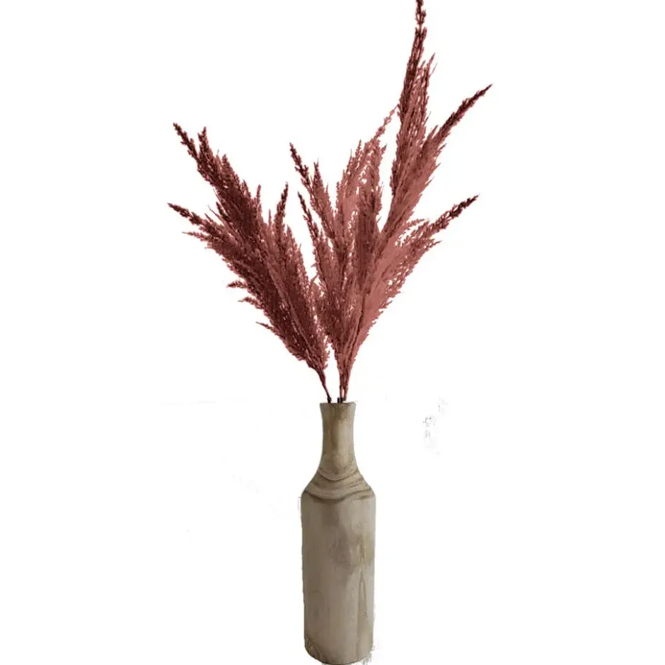 TopArt Pampasgras kunst pluim steel/tak - oudroze - 100 cm
