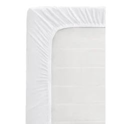 Topper hoeslaken - jersey - wit - 160x200 cm