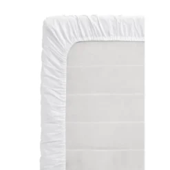 Topper hoeslaken - katoen - wit - 180x200 cm