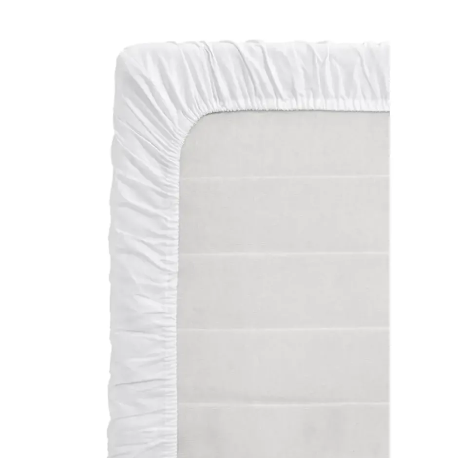 Topper hoeslaken - katoen - wit - 90x200 cm