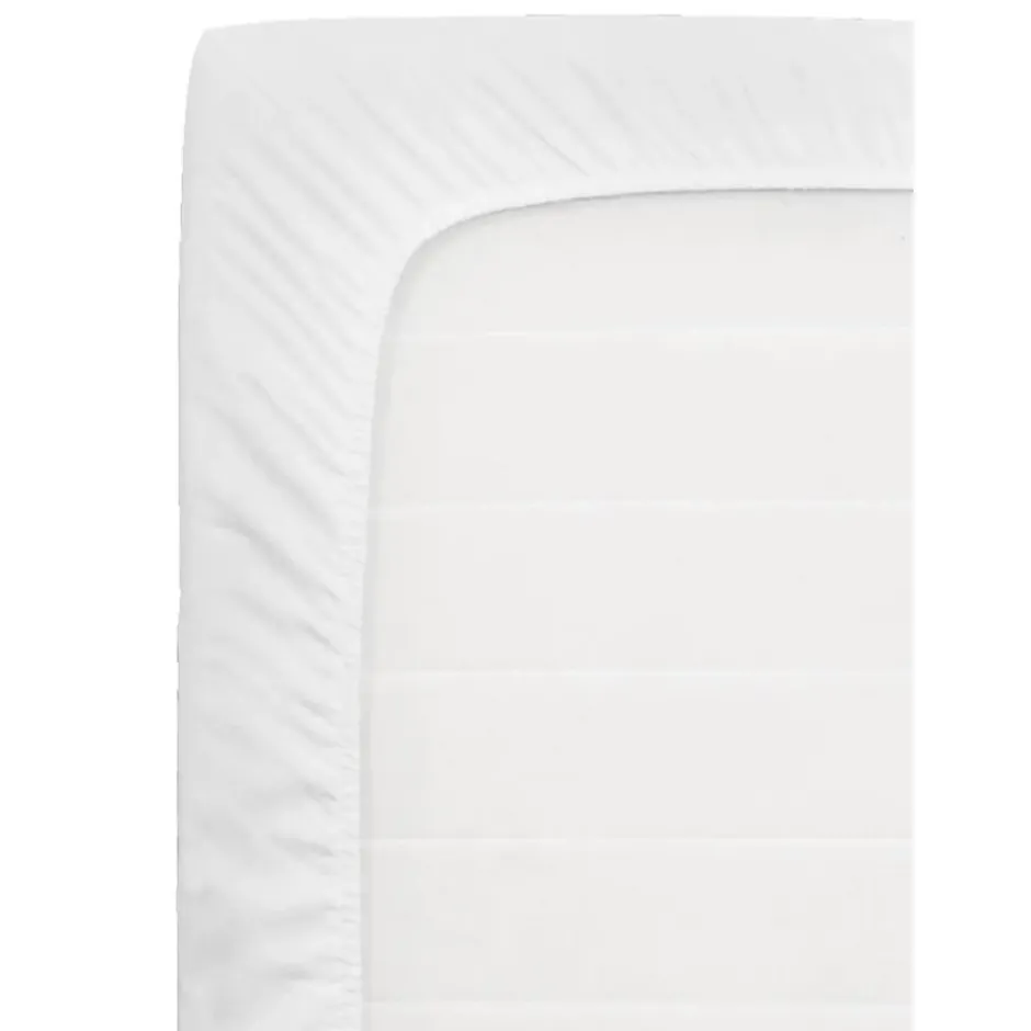 Topper Hoeslaken Molton katoen - wit - 90x200 cm
