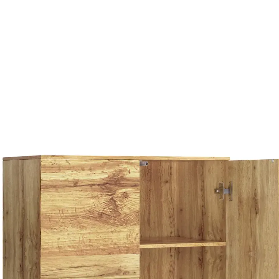 Toro-Hoge kast met 2 deuren in eikenlook