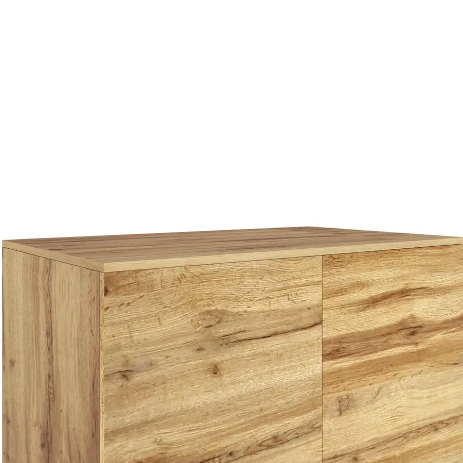 Toro-Hoge kast met 2 deuren in eikenlook