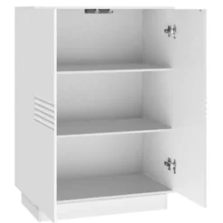 Toro-Hoge kast met 2 deuren in wit