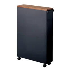 Tower Halfopen Opbergtrolley - Zwart - 13x46x68 cm