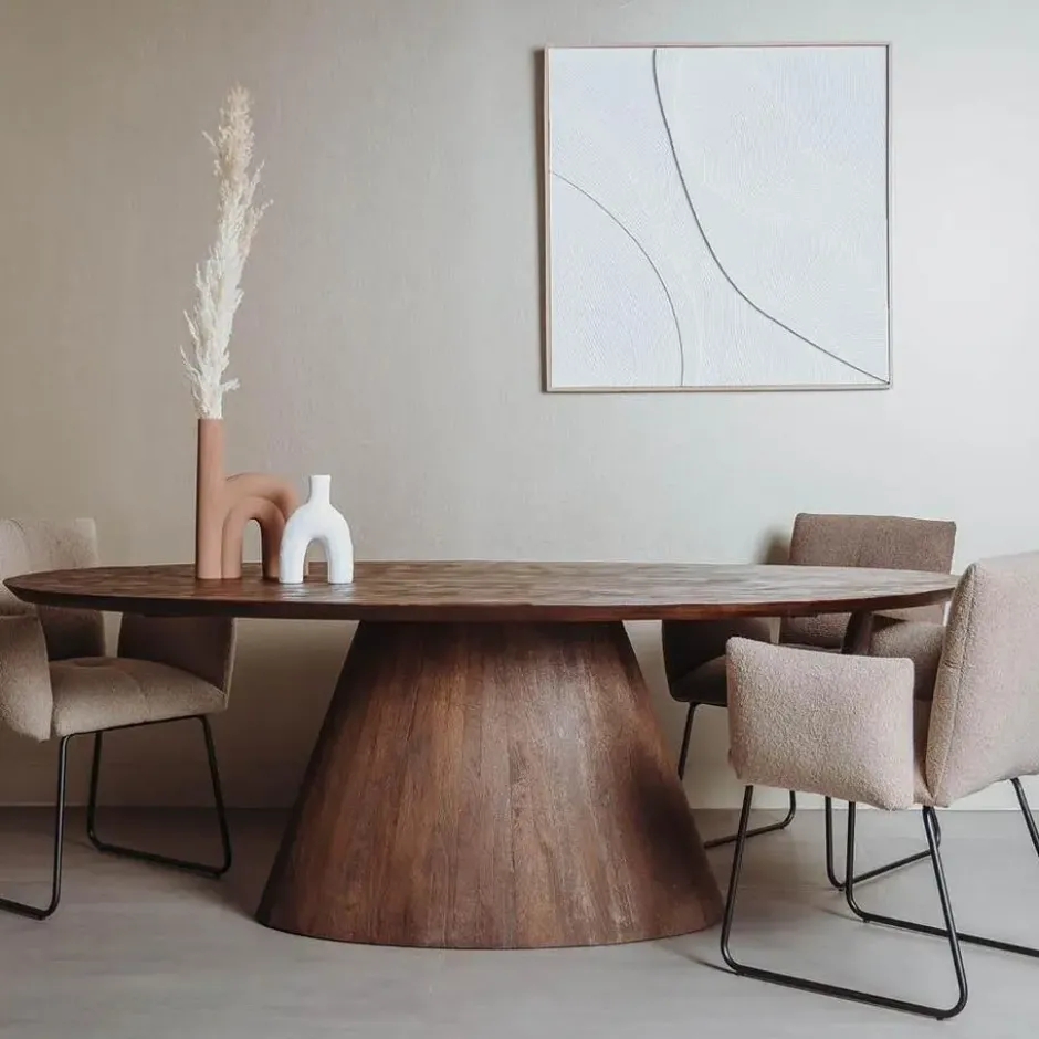 Tower Living - Premana eettafel ovaal - 220 cm - bruin