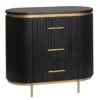 Tower living Rivello Ladekast 3 lades zwart 90x45x80cm