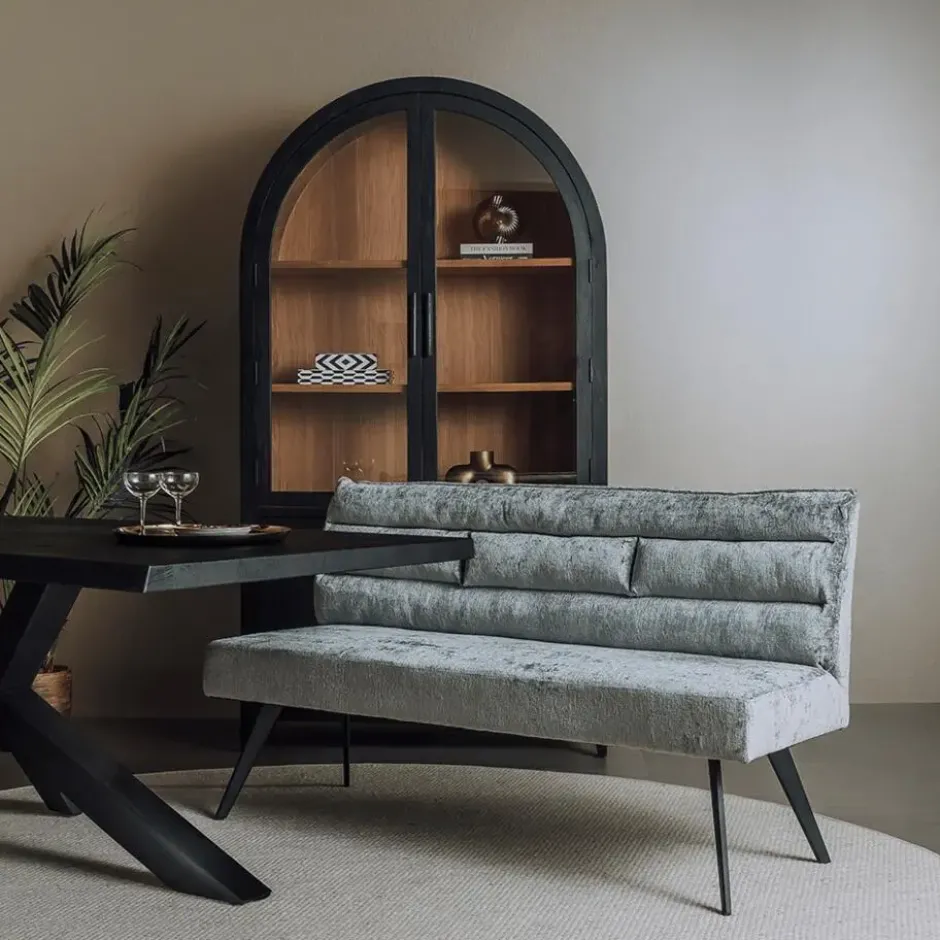 Tower Living - Rosora eetkamerbank - 160 cm - grijs