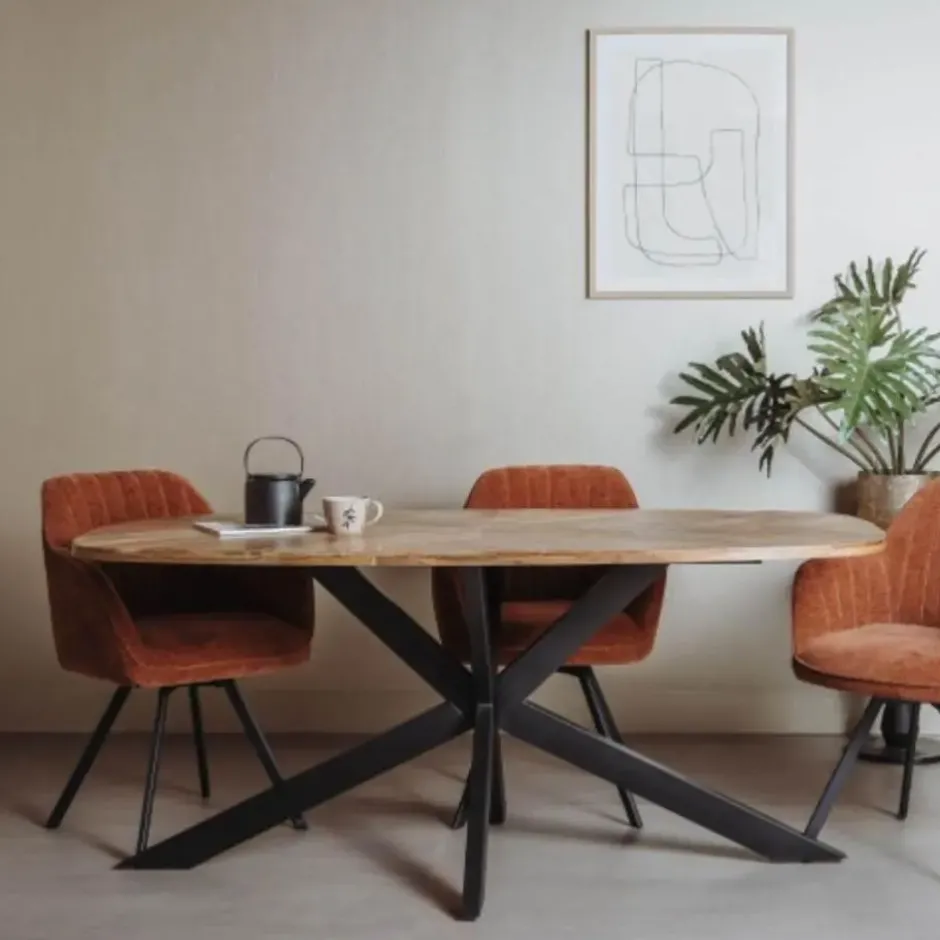 Tower Living Silvi eettafel visgraat naturel 240x100x78