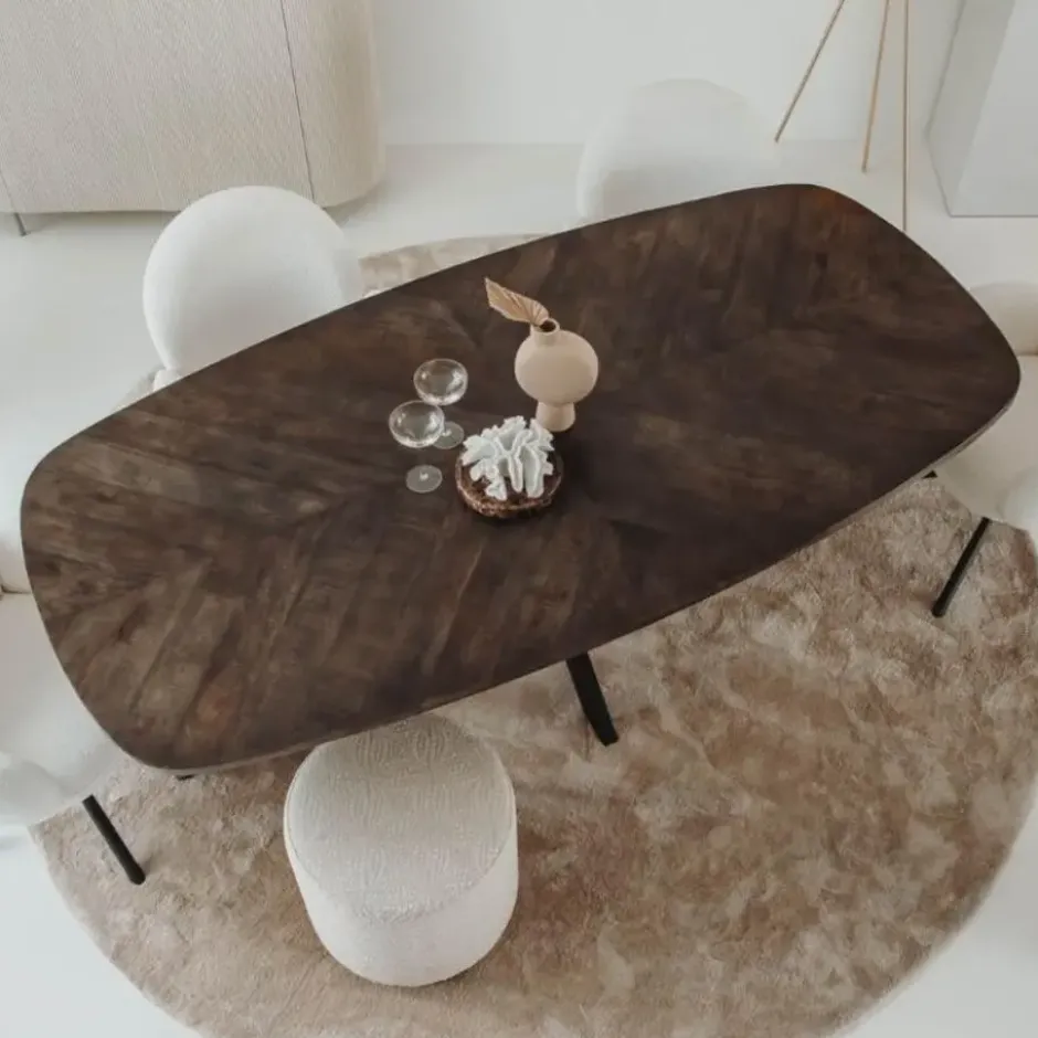 Tower Living Silvi eettafel visgraat olijfbruin 200x110x78