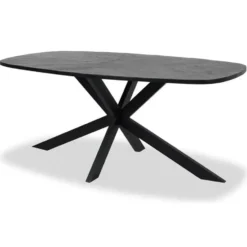 Tower Living Silvi eettafel visgraat zwart 220x110x78