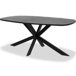Tower Living Silvi eettafel visgraat zwart 200x110x78
