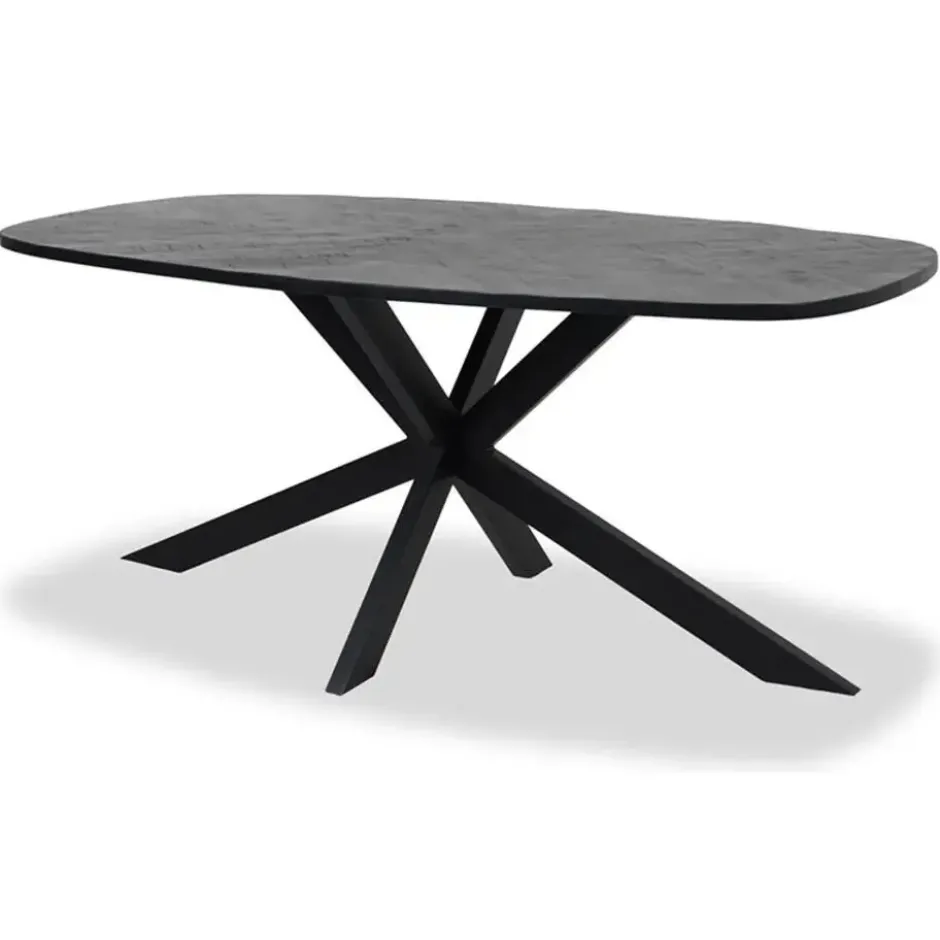 Tower Living Silvi eettafel visgraat zwart 200x110x78