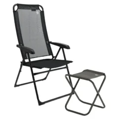 Travellife Como standenstoel met voetenbank - blend grey