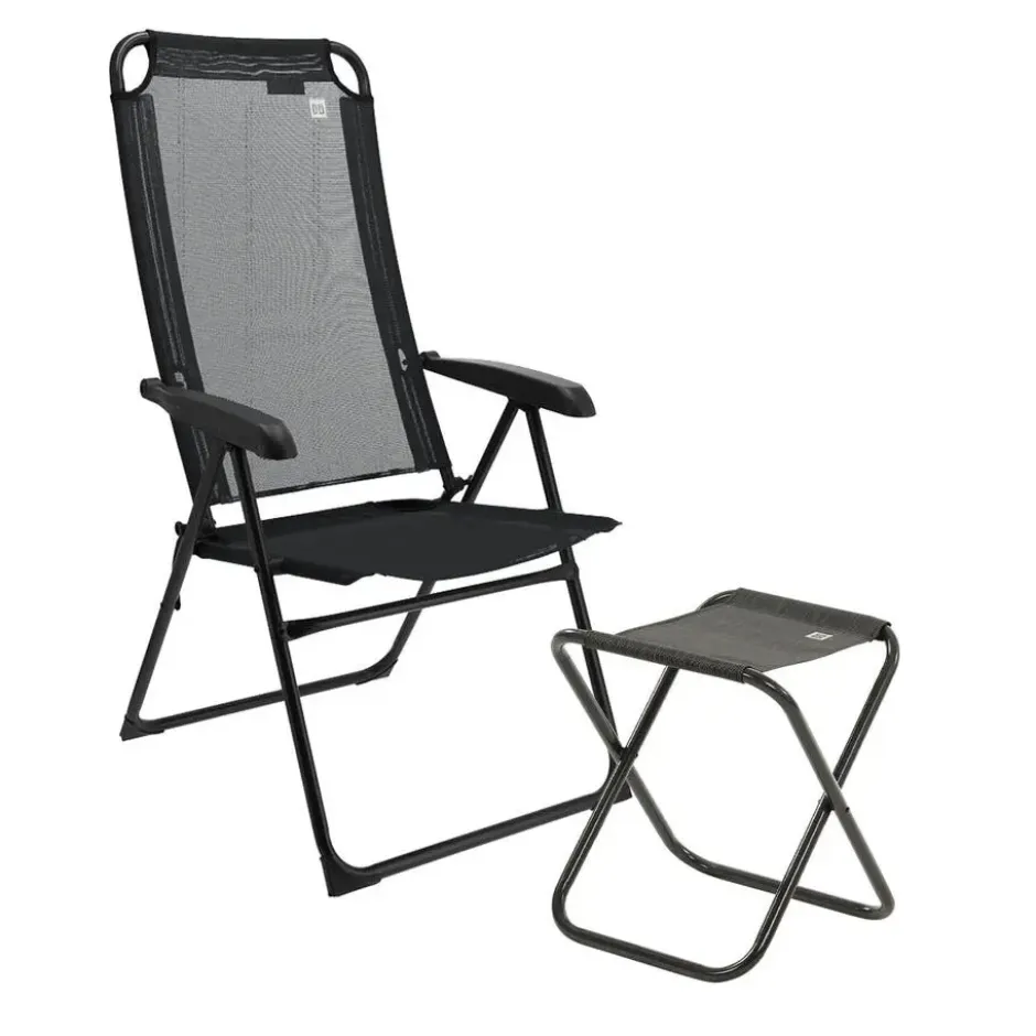 Travellife Como standenstoel met voetenbank - blend grey