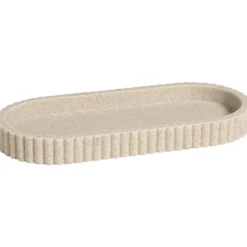 Tray Nordic beige polyresin
