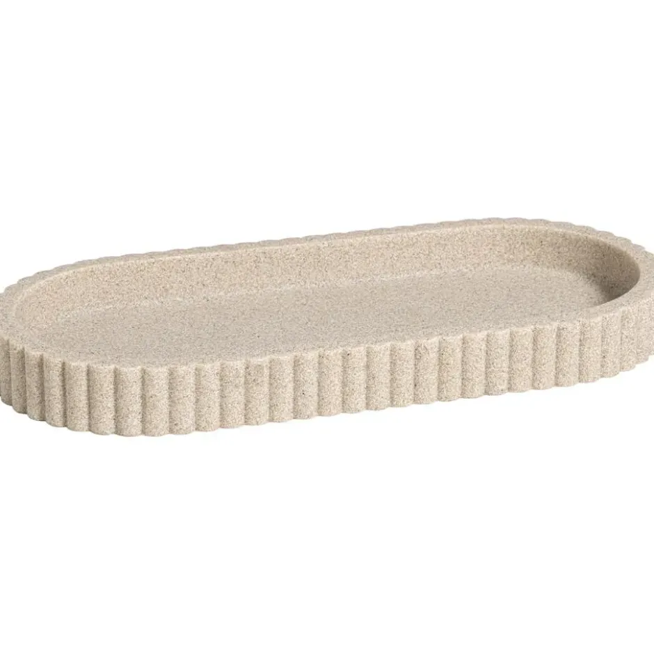 Tray Nordic beige polyresin