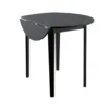 Trend - Ronde eettafel 92x54 cm 4-persoons in zwart eiken MDF