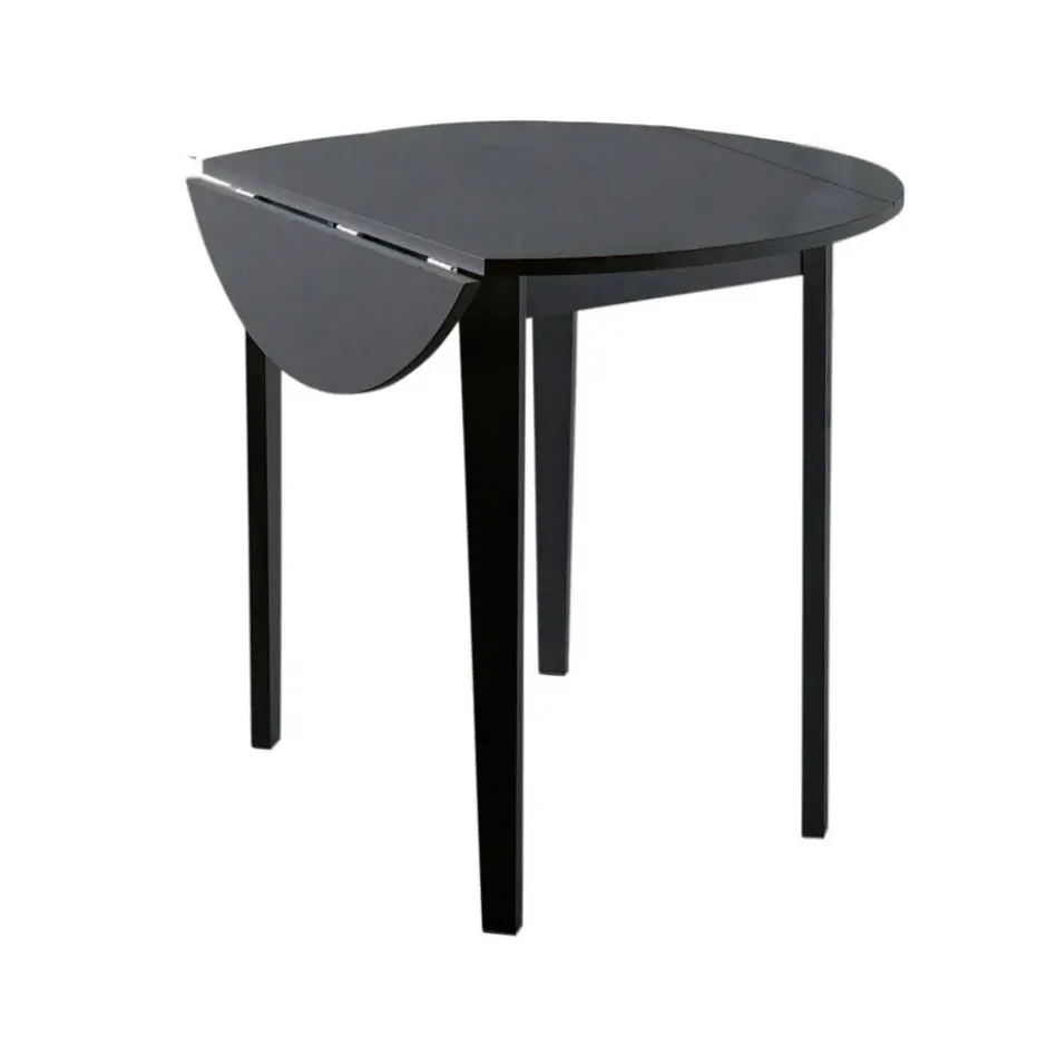 Trend - Ronde eettafel 92x54 cm 4-persoons in zwart eiken MDF