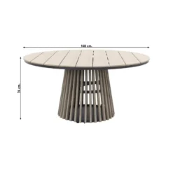 Trinxa ronde tuintafel Ø148 cm. - lichtgrijs
