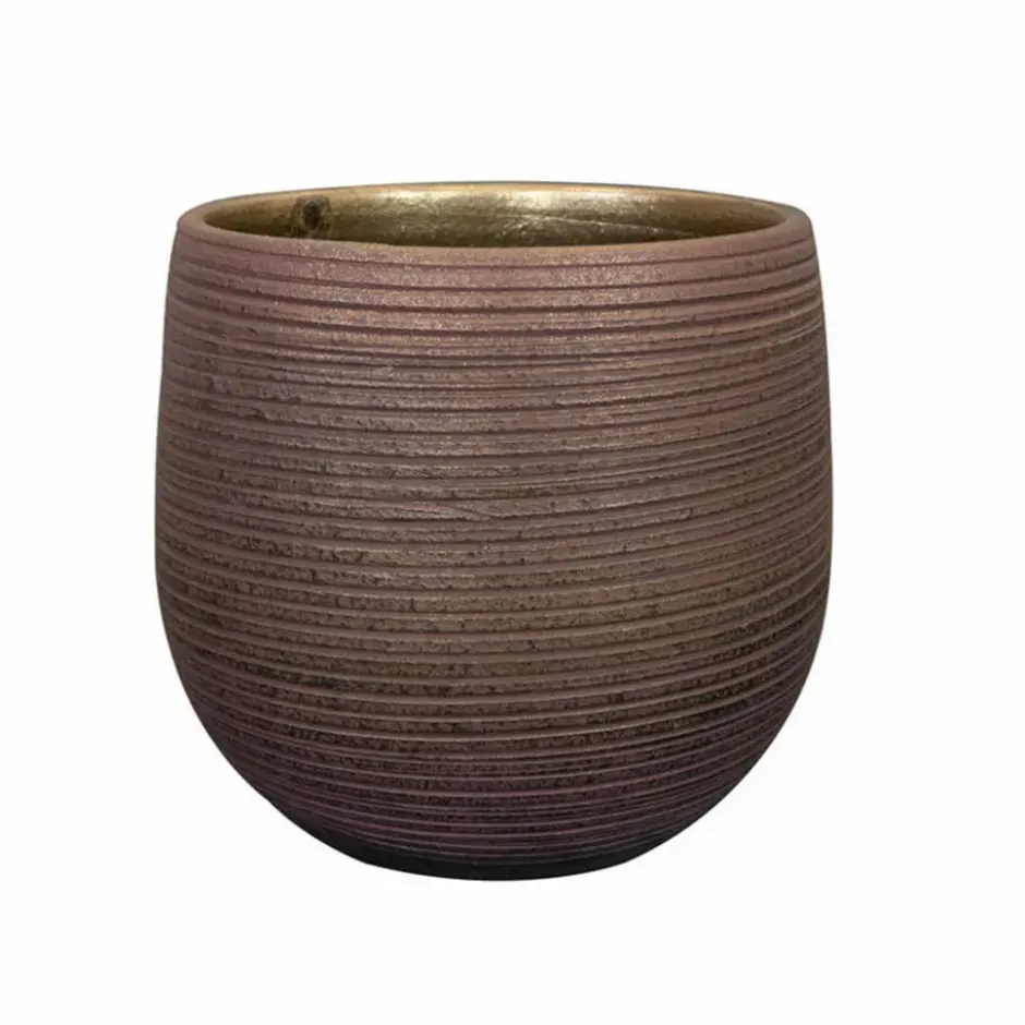 TS Collection plantenpot - Lydia - paars - 20 x 22 cm - keramiek