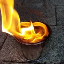 Tuinfakkel in blik - 4 branduren - 11 x 7 cm