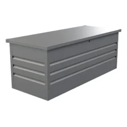 Tuinkussenbox TOMASO - 165 cmx68 cmx62 cm - Grijs Metaal