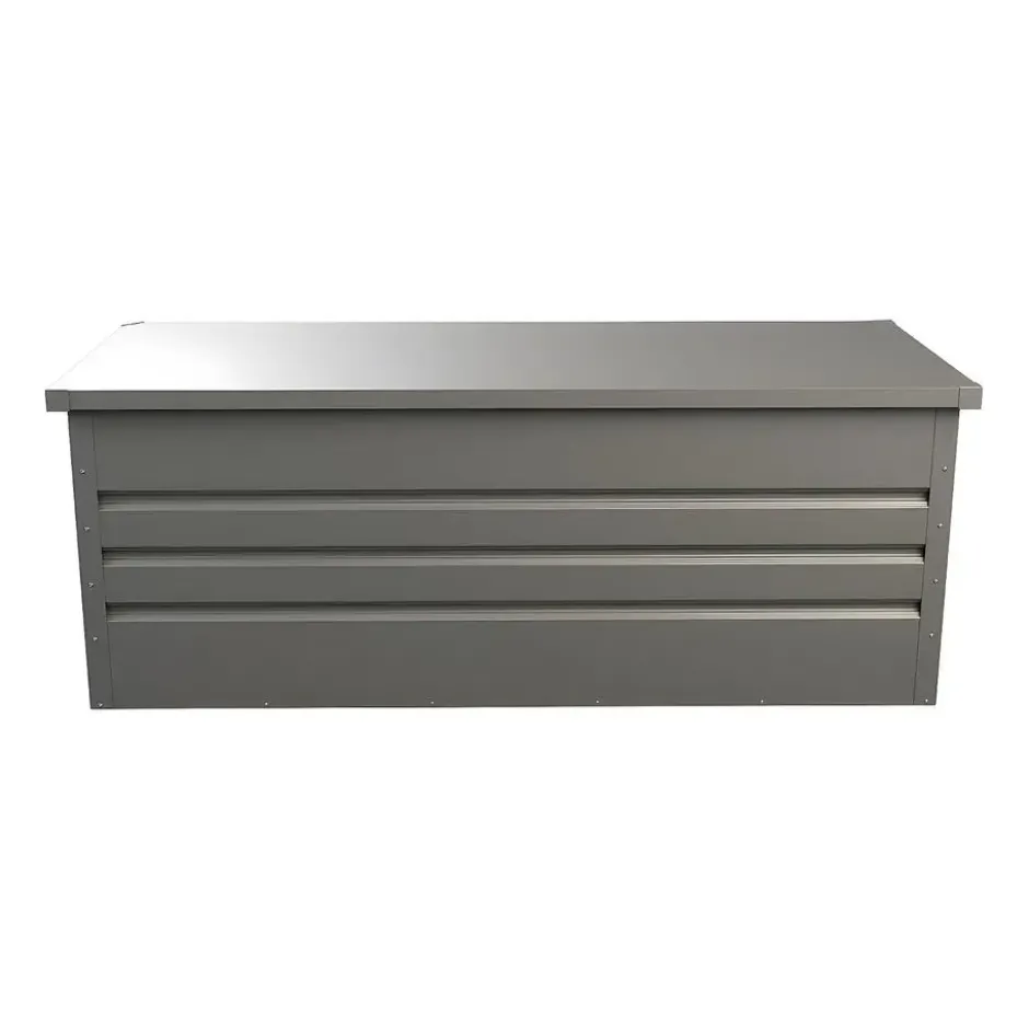 Tuinkussenbox TOMASO - 165 cmx68 cmx62 cm - Grijs Metaal