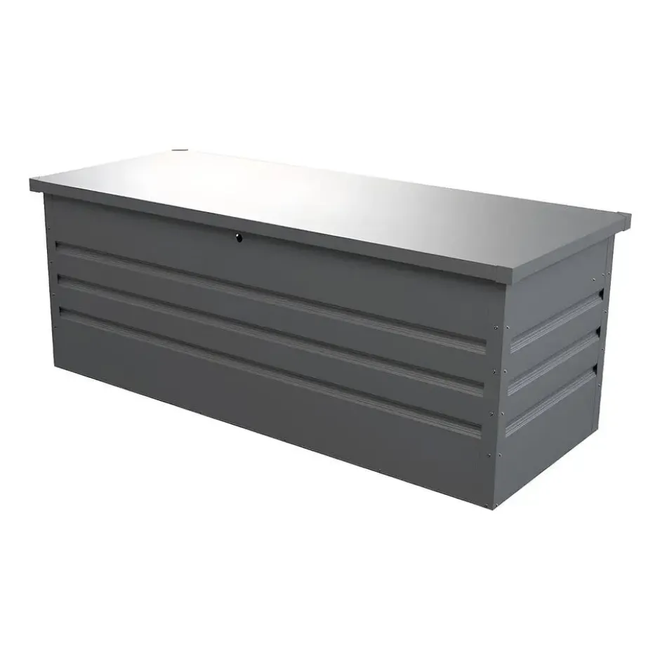 Tuinkussenbox TOMASO - 165 cmx68 cmx62 cm - Grijs Metaal
