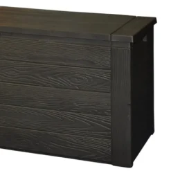 Tuinkussen opbergbox - 120 cm - hout patroon - kussenbox