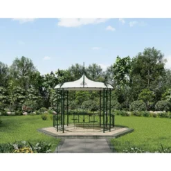 Tuinpaviljoen TILCARA - 300 cmx300 cmx198 cm - Dennengroen Metaal