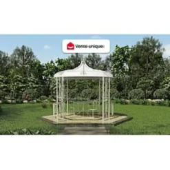 Tuinpaviljoen TILCARA - 300 cmx300 cmx198 cm - Wit Metaal