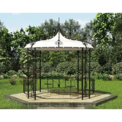 Tuinpaviljoen TILCARA - 300 cmx300 cmx198 cm - Zwart Metaal