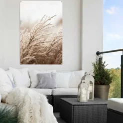 Tuinposter Helmgras - 120 x 80 - Beige