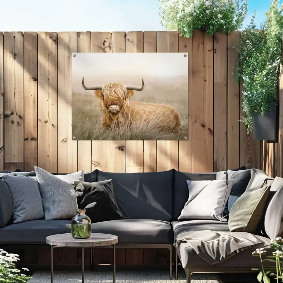 Tuinposter Hooglander - 60 x 80 - Beige