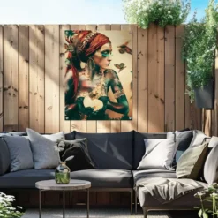 Tuinposter Jaime Ibarra - Bohemian Chic - 80 x 60 - Oranje