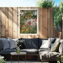 Tuinposter Jungle Bloemen - 80 x 60 - Groen