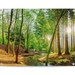 Tuinposter Lentebos - 60 x 80 - Groen