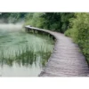 Tuinposter Steiger aan de rand van het meer - 100 x 140 - Groen