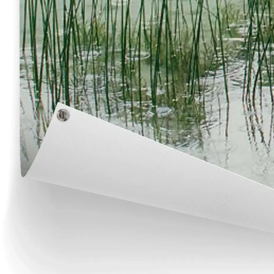 Tuinposter Steiger aan de rand van het meer - 100 x 140 - Groen